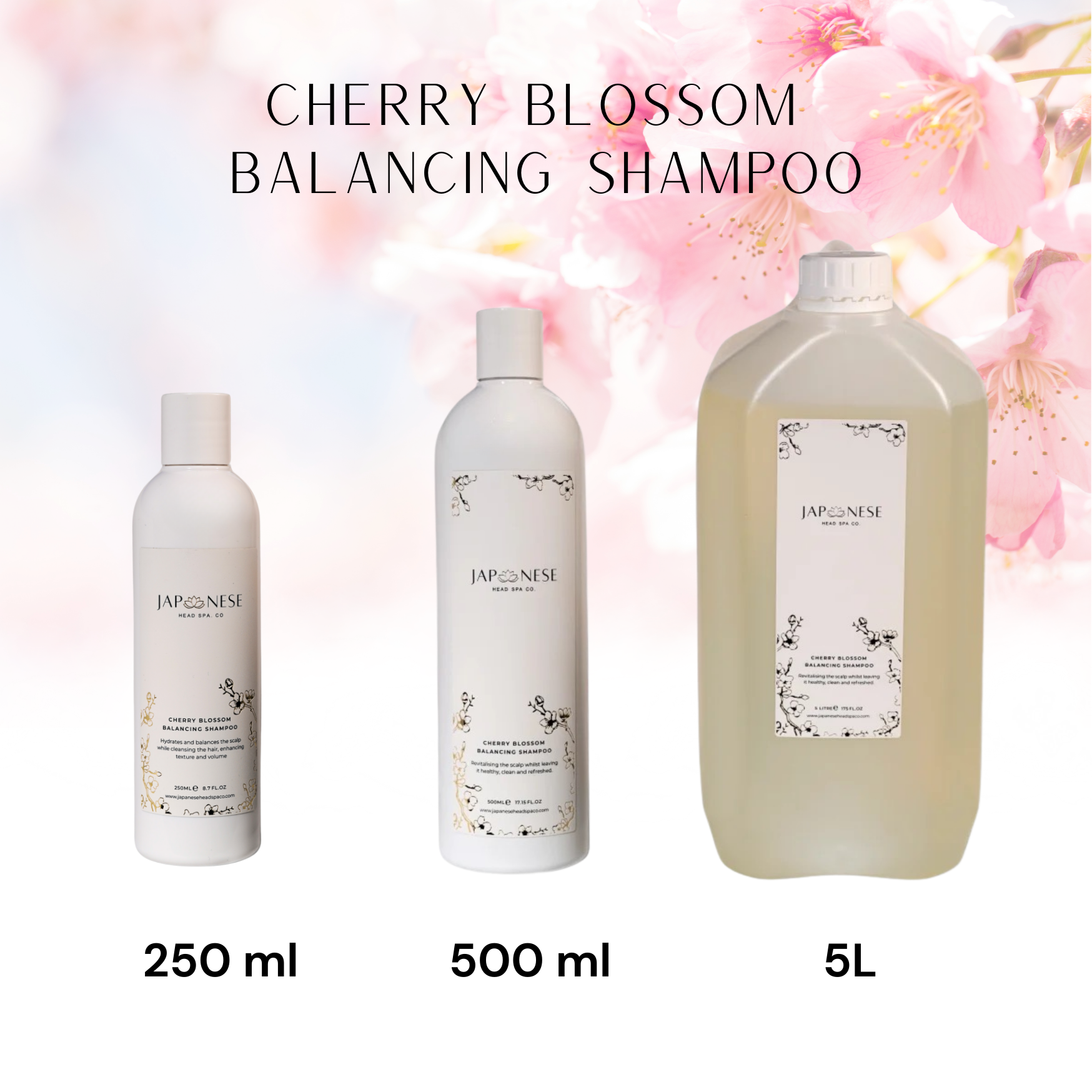 CHERRY BLOSSOM BALANCING SHAMPOO - 500ML - Japanese Head Spa Co.