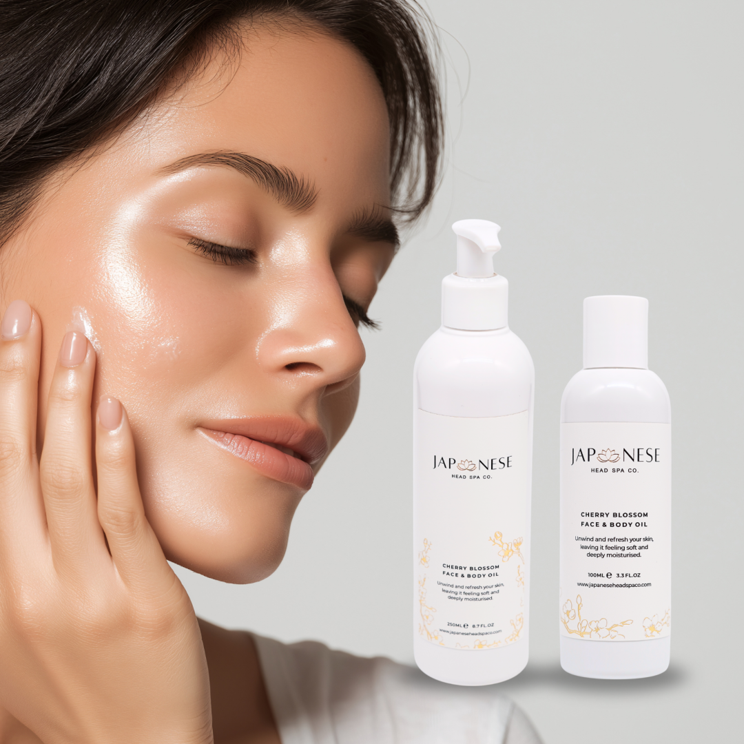 japanese head spa cherry blossom body oil