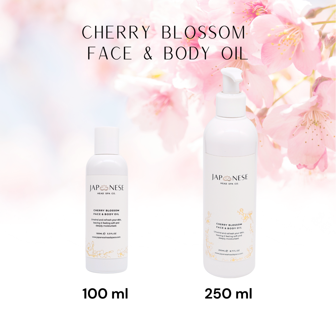 japanese head spa cherry blossom body oil