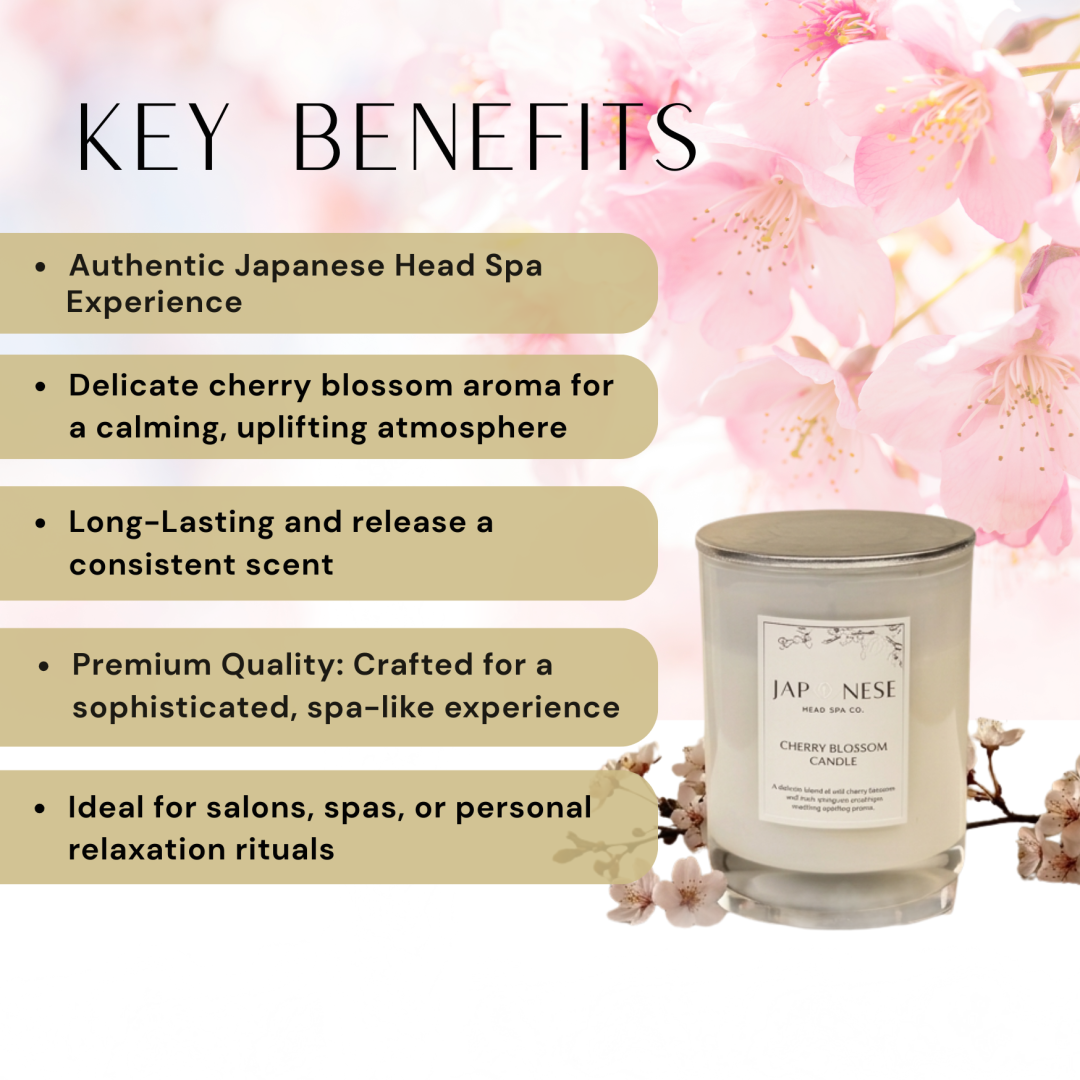 japanese head spa cherry blossom candle japanese head spa cherry blossom candle