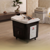 12 Japanese Head Spa Black Rectangle Hybrid Unit Plumbed (inc. Steamer, Steamer Hood & Water Heater)