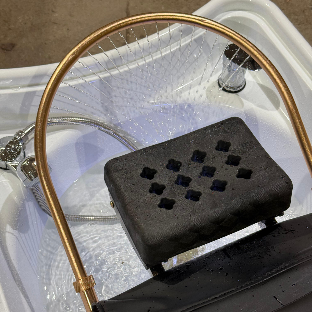 Japanese Head Spa Black Full Bed Hybrid Unit Plumbed (inc. Steamer, Steamer Hood & Water Heater)