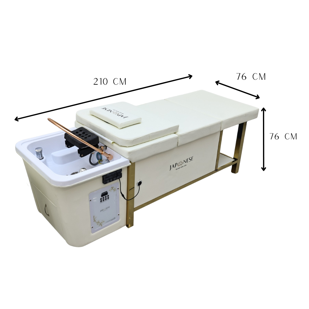 Japanese Head Spa Valentine's Day Sale- Cream Full Bed Unit - NON PLUMBED **NEW**