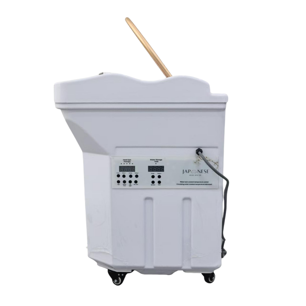Japanese Head Spa White Portable 60L Tank Unit Non-Plumbed (inc. Steamer, Steamer Hood and 2 x water heaters)