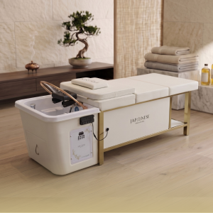 17 Japanese Head Spa Cream Full Bed Unit with Gold Frame- Non-Plumbed