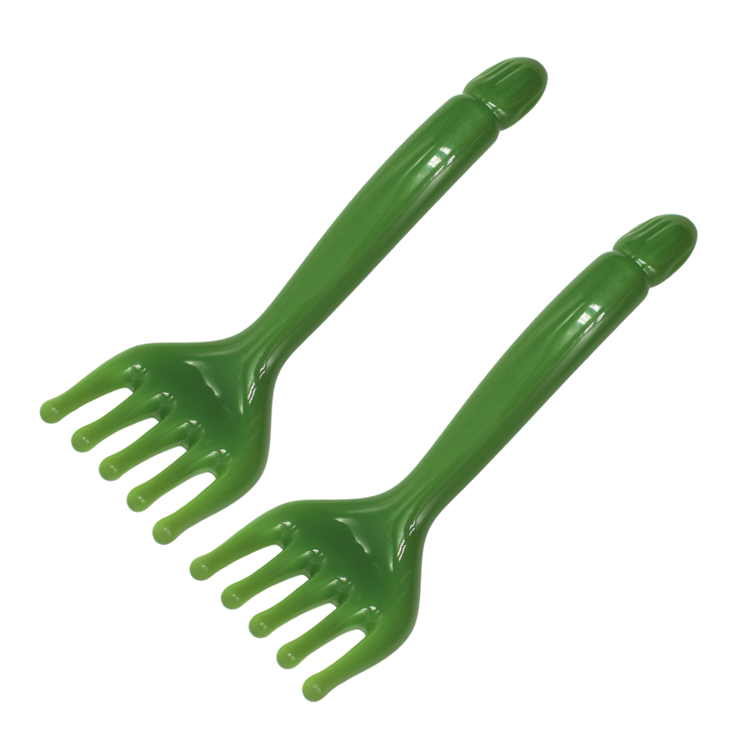 Green Scalp Massager Comb - 2pcs