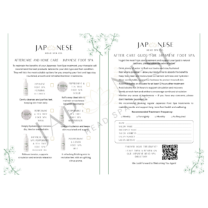 Japanese Foot Spa Aftercare -Pack of 25 Sheets