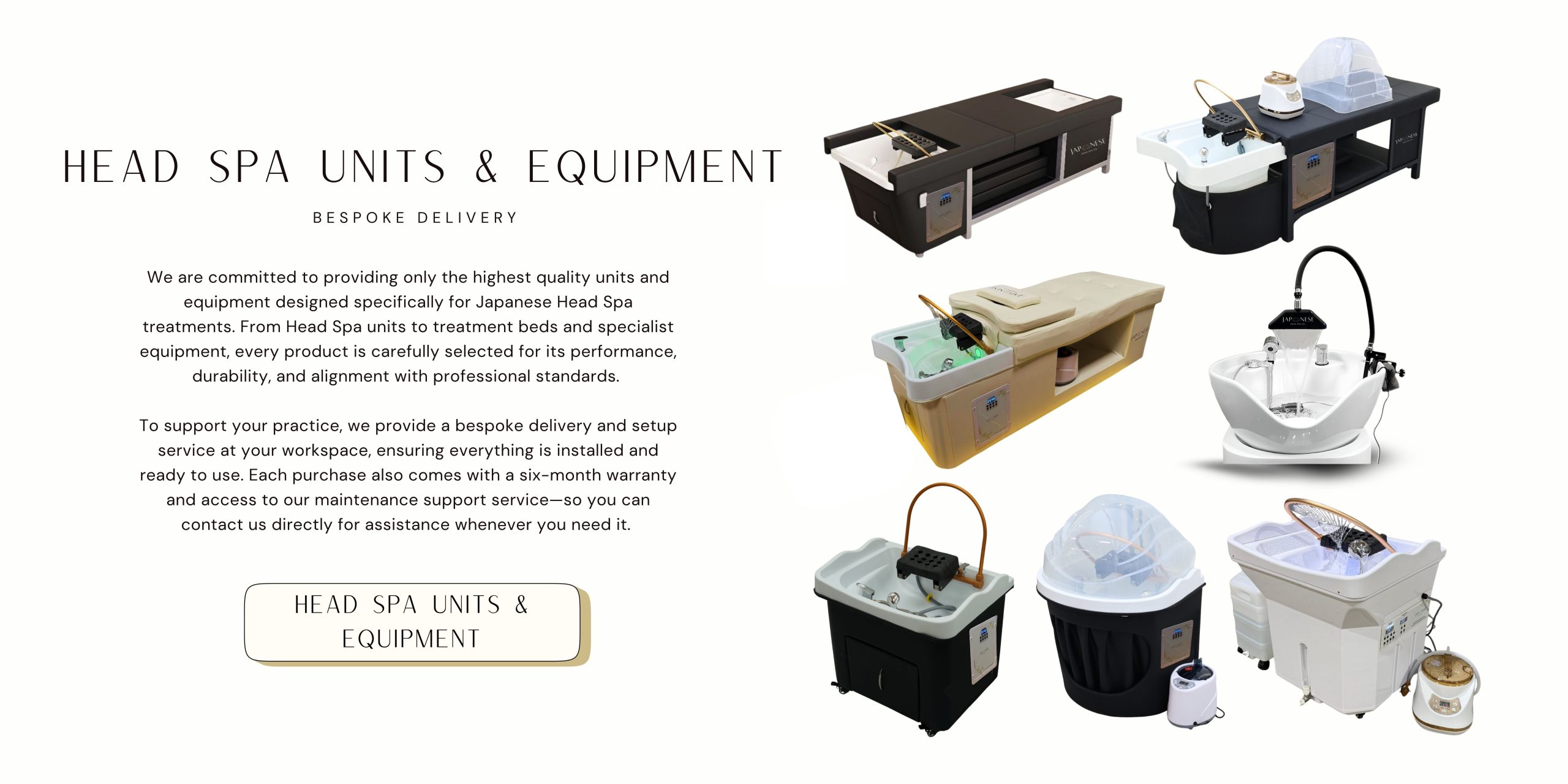 head spa unit and bed