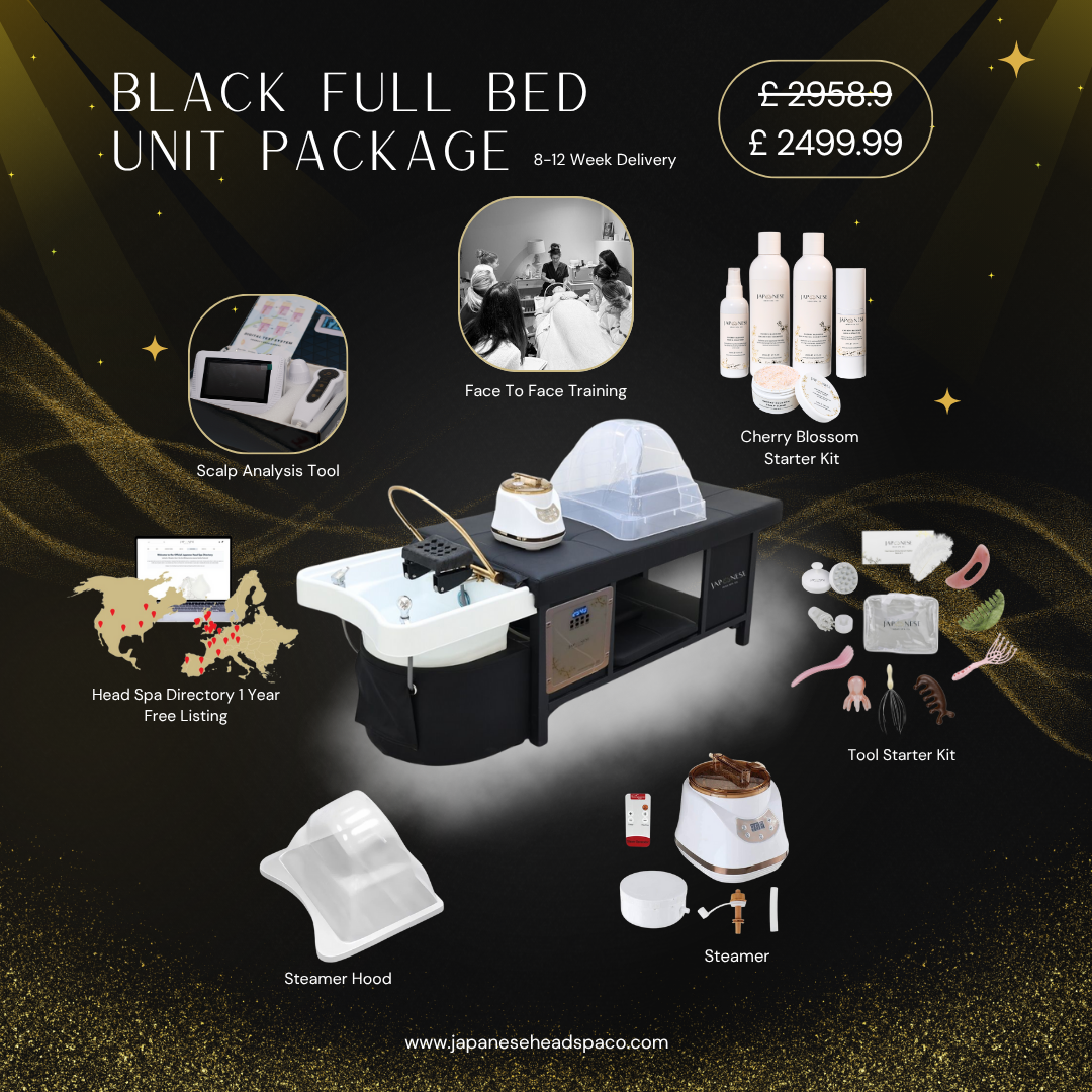 Black Full Bed Head Spa Unit Package Black Full Bed Head Spa Unit Package