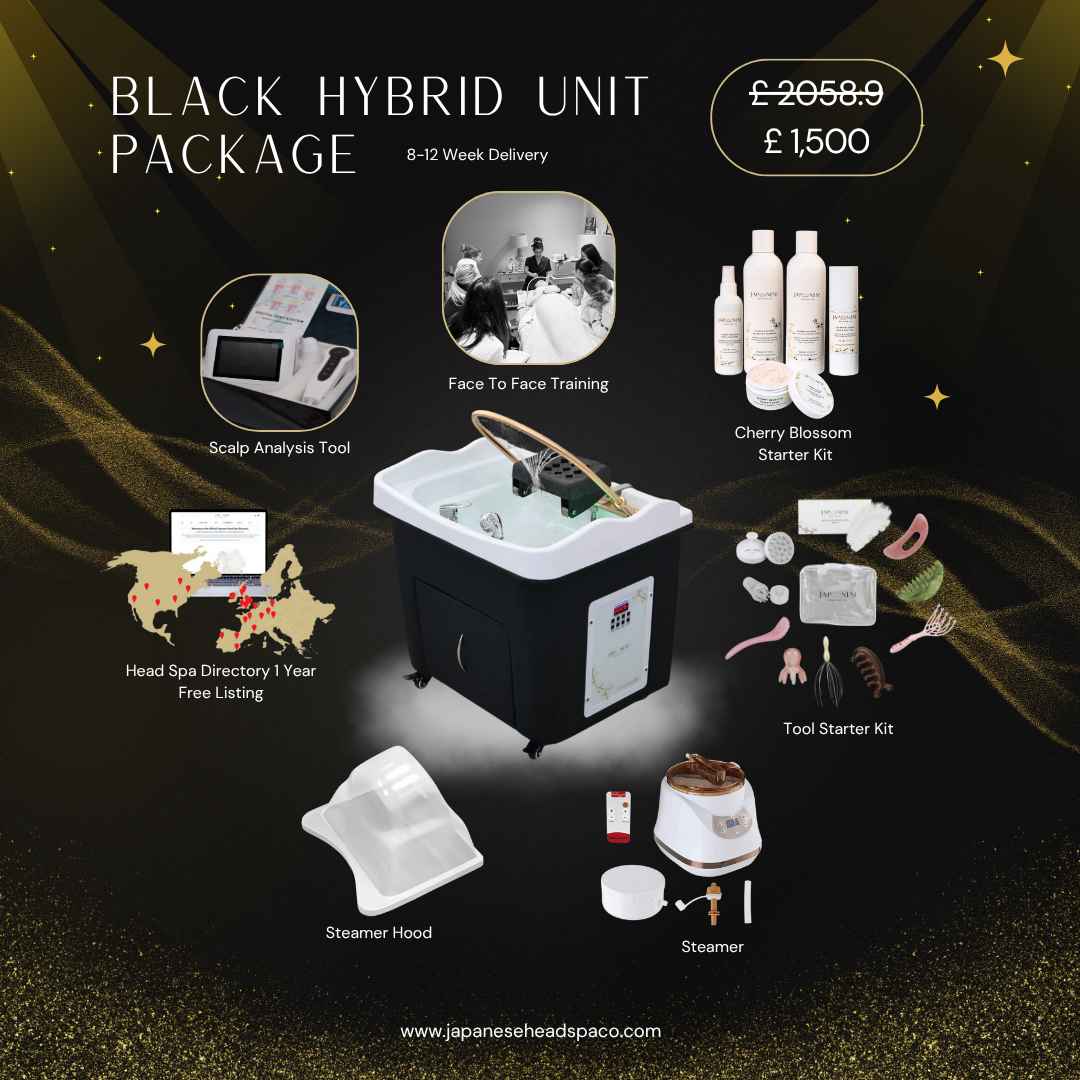 Black Hybrid Rectangle Head Spa Unit Package