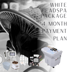 White 60L Tank Portable Head Spa Unit (Non Plumbed) Full Package - Initial Deposit then 4 x Monthly Payment Plan
