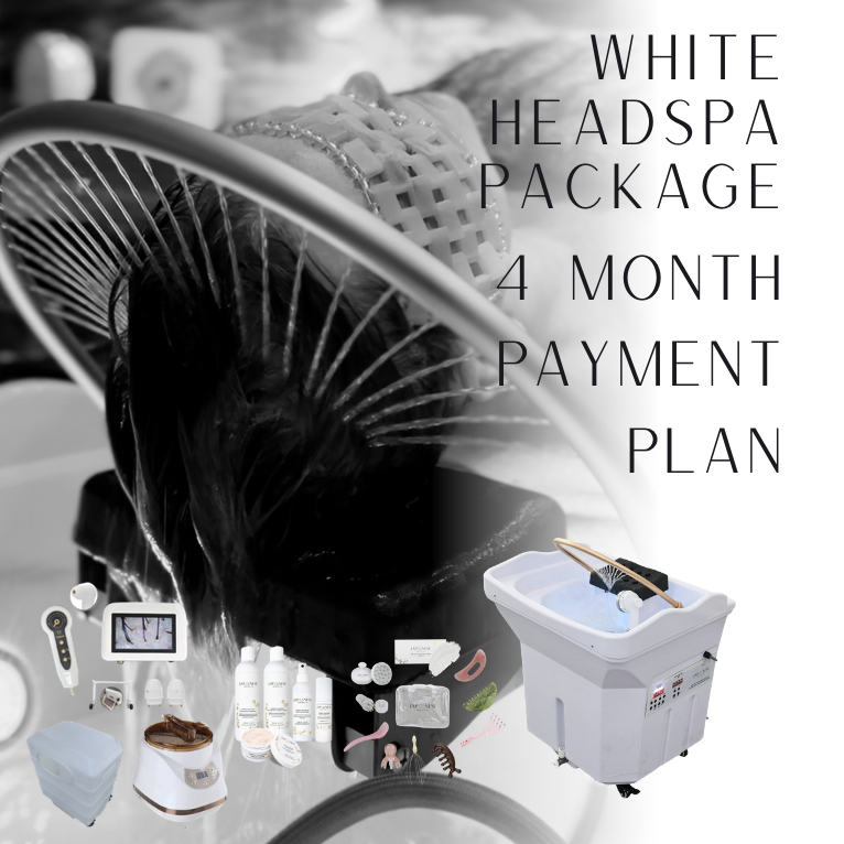 Japanese Head Spa White 60L Tank Portable Unit (Non Plumbed) Full Package - Initial £400 Deposit then 4 x £400 Monthly Payment Plan