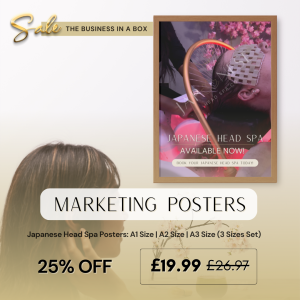 Japanese Head Spa Marketing Posters Size A1, A2, A3 Set