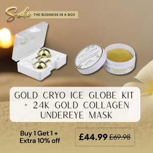 Gold Cryo Ice Globe Kit + 24K Gold Collagen Undereye Masks Set