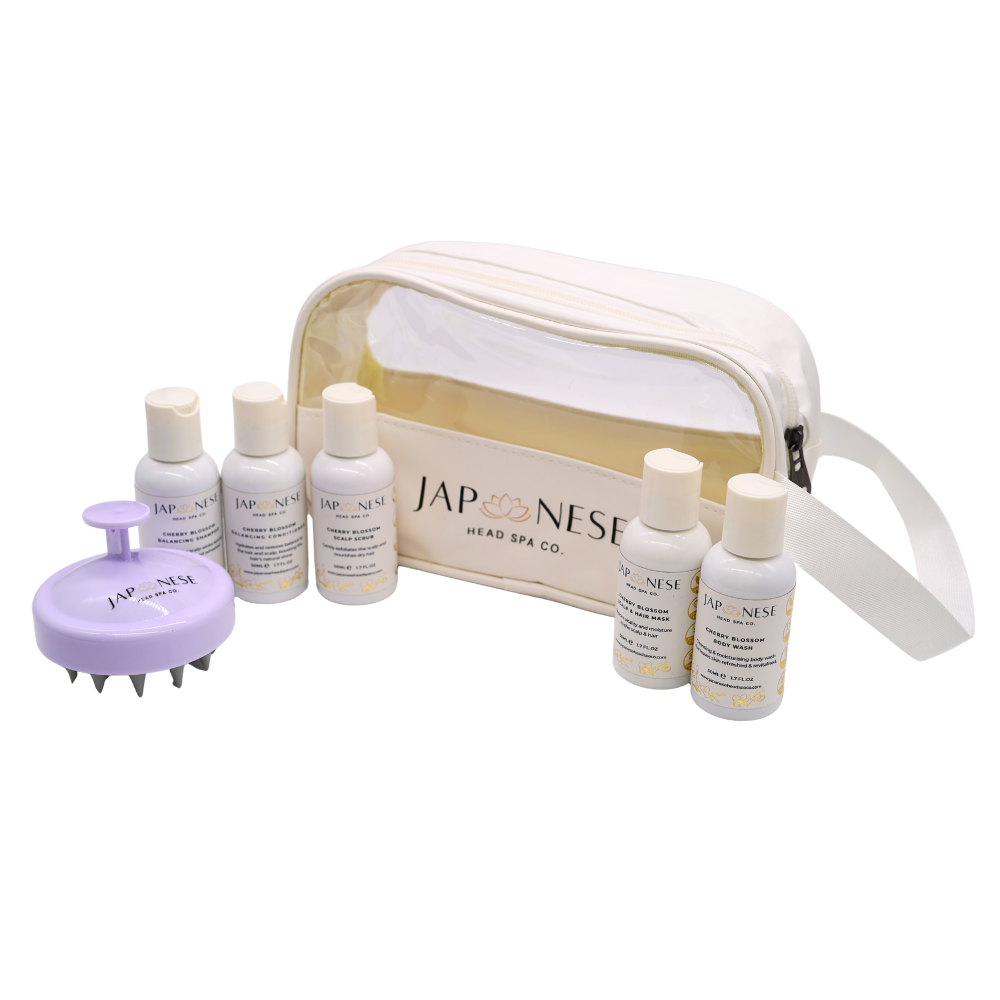 Cherry Blossom Travel Kit – Mini Japanese Head Spa Set