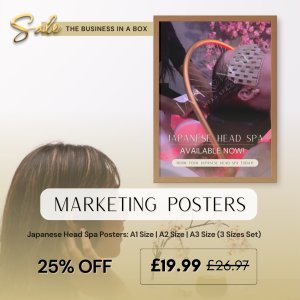 Japanese Head Spa Marketing Posters Size A1, A2, A3 Set