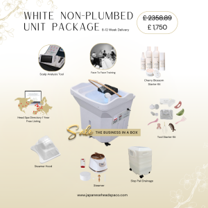 JANUARY SALE - Japanese Head Spa Business Bundle Package - White 60L Tank Unit