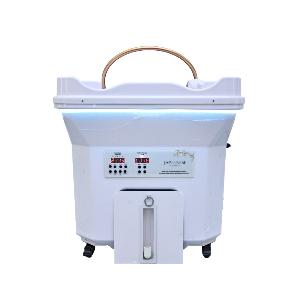Japanese Head Spa White Portable Unit with Mobile Wastewater Tank- Non-Plumbed