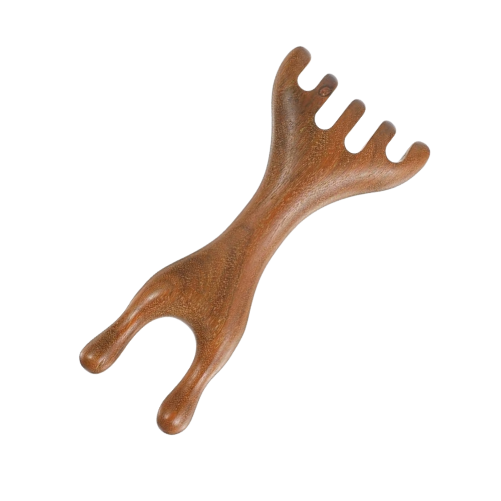 Natural sandalwood meridian therapy claw massage tool