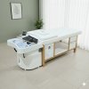 Japanese Head Spa White Full Bed Hybrid Unit with Gold Frame- PLUMBED (inc. Steamer, Steamer Hood & Water Heater)