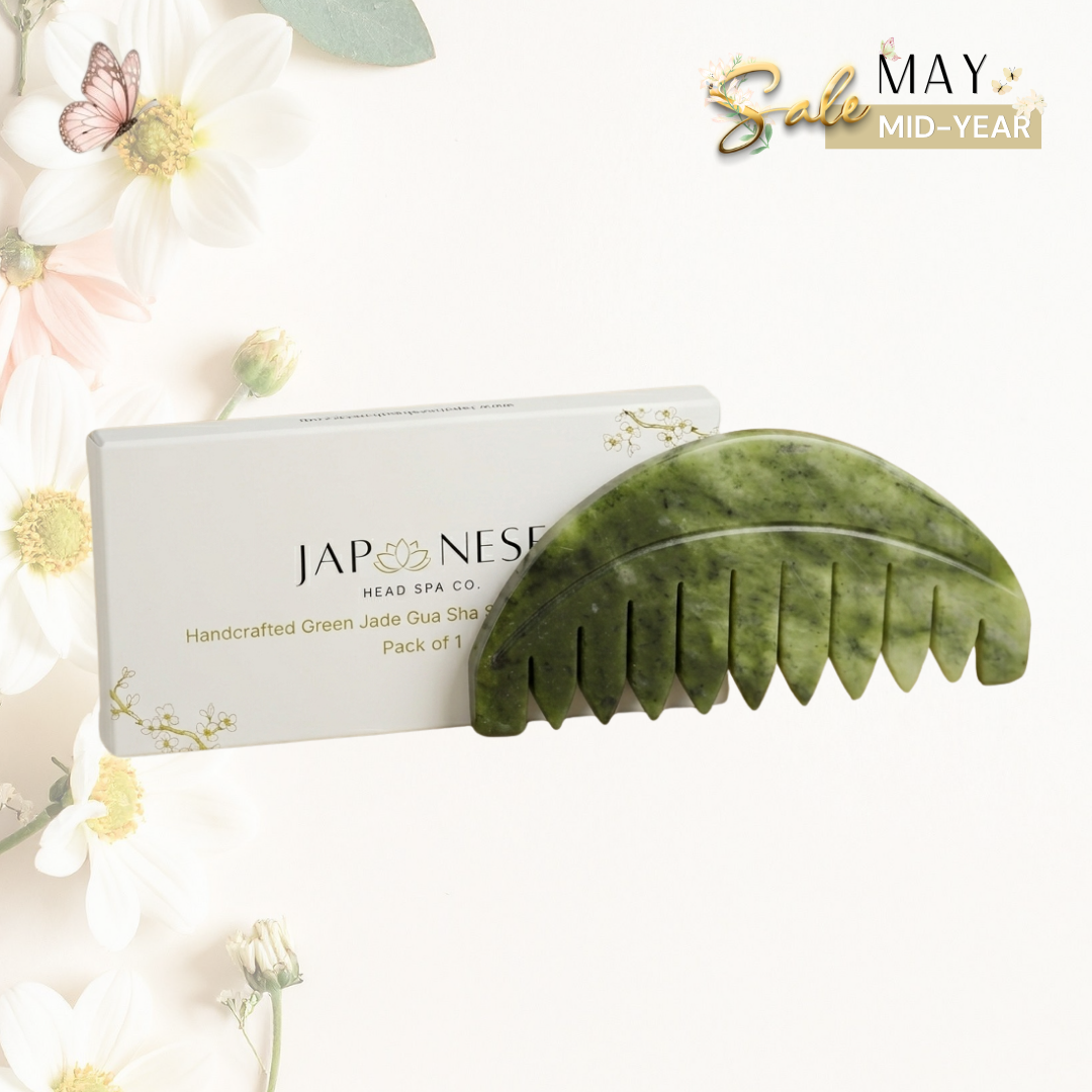 Green Jade Gua Sha Scalp Massage Tool