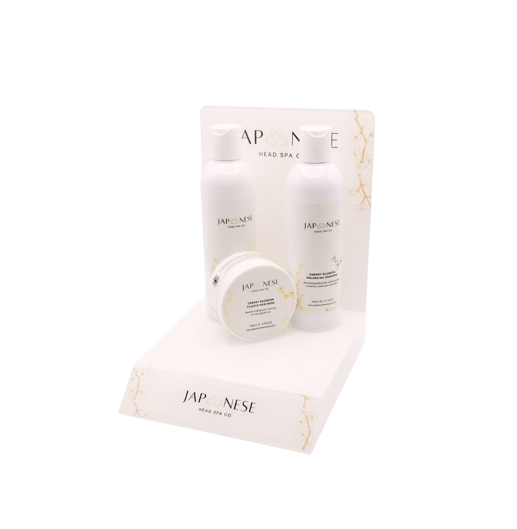 Japanese Head Spa Cherry Blossom P.O.S. Display Stand