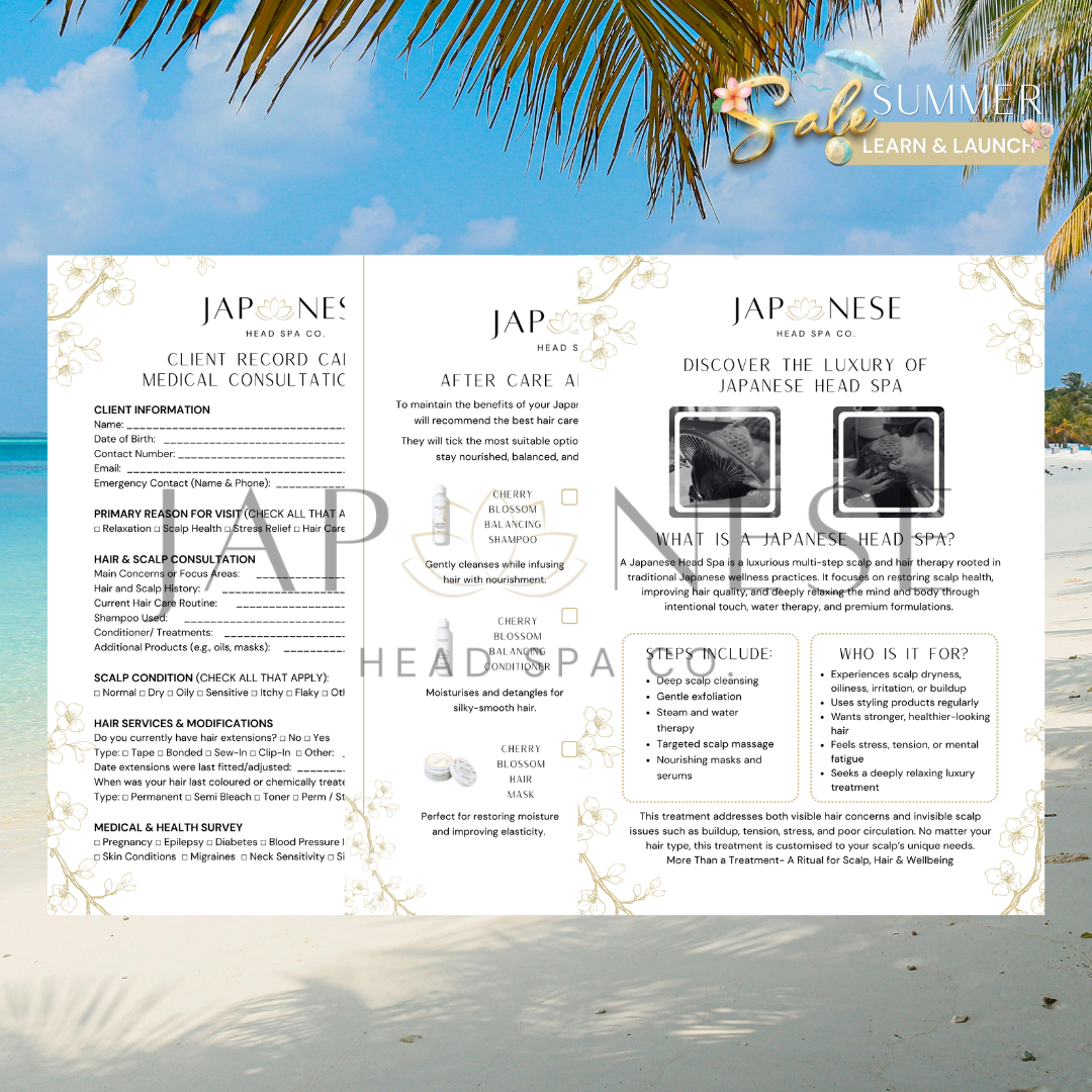 SUMMER SALE: Japanese Head Spa Essential 3-Leaflet Bundle – Pay for 2, Get 1 Free