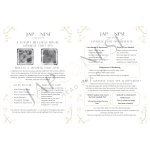 japanese Foot Spa Information Leaflet japanese foot spa