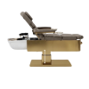 INTRODUCTORY OFFER - Japanese Head Spa Fawn Full Bed with Foot Spa - **HEIGHT ADJUSTABLE** with Electric Back & Foot Rest (Plumbed) (inc. Steamer, Steamer Hood & 2 x Water Heater)