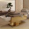 BUSINESS IN A BOX: Japanese Head Spa Fawn Full Bed with integrated Foot Spa  **HEIGHT ADJUSTABLE** with Electric Back Rest – PLUMBED