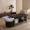 HYBRID CHROME FRAME Japanese Head Spa Black With Chrome Frame Full Bed Hybrid Unit Plumbed (inc. Steamer, Steamer Hood & Water Heater)