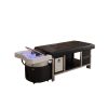 HYBRID CHROME FRAME TWO Japanese Head Spa Black With Chrome Frame Full Bed Hybrid Unit Plumbed (inc. Steamer, Steamer Hood & Water Heater)