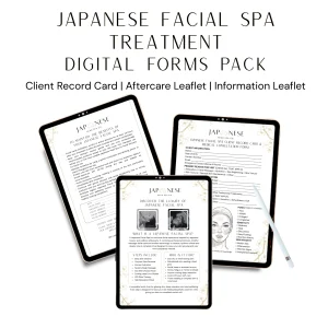 Japanese Facial Spa Treatment Digital Forms Pack