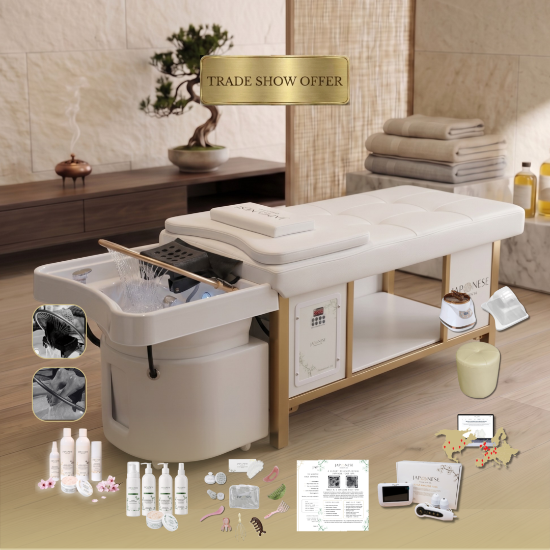 White Full Bed Unit with Gold Frame- Plumbed with Accredited Training | Show Offer
